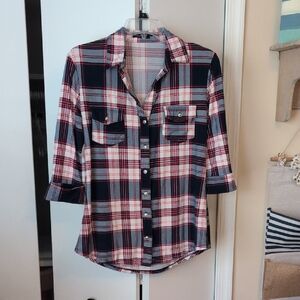 Papermoon Red and Blue Plaid Shirt
